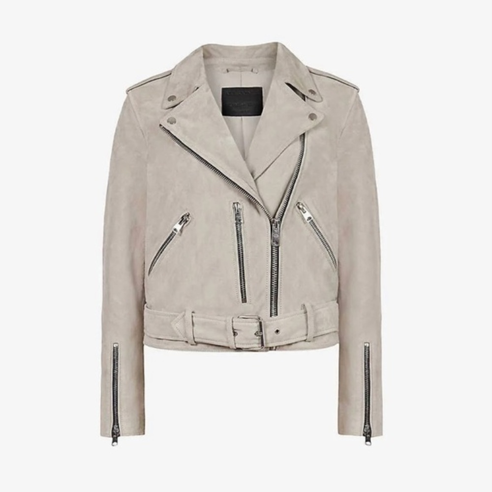 All Saints Suede leather Balfern Biker Jacket